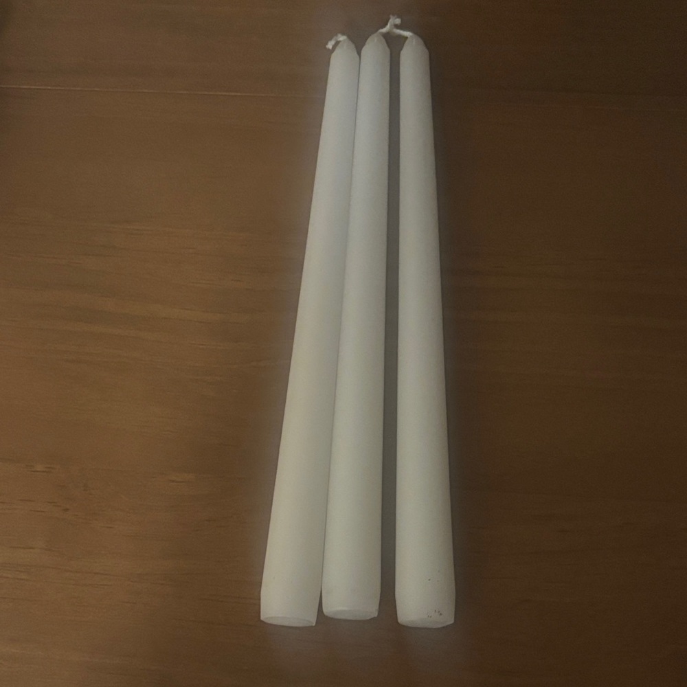 White Taper Dinner Candles - Classic Home Party Supplies